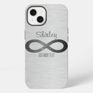 Infinity Symbol on Faux Metal Texture by STaylor iPhone 13 Case