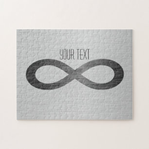 Infinity Symbol On Faux Metal Texture by STaylor Jigsaw Puzzle