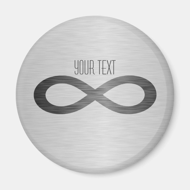 Infinity Symbol On Faux Metal Texture by STaylor Magnet (Front)