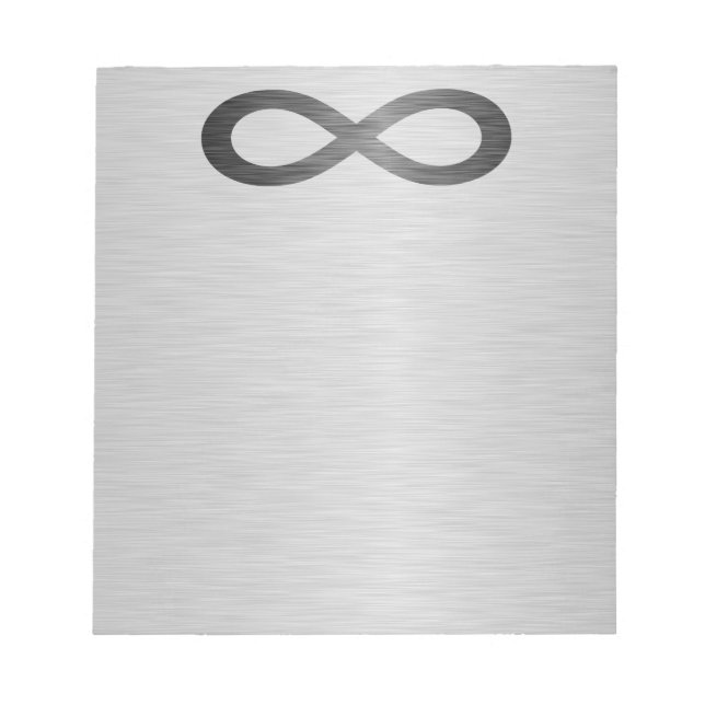 Infinity Symbol On Faux Metal Texture by STaylor Notepad (Front)