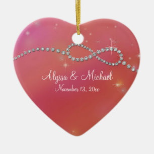 Infinity Symbol Sign Infinite Love Twinkling Light Ceramic Tree Decoration