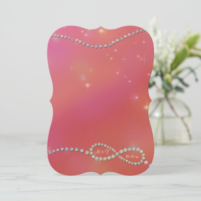 Infinity Symbol Sign Infinite Love Twinkling Light Invitation (Standing Front)