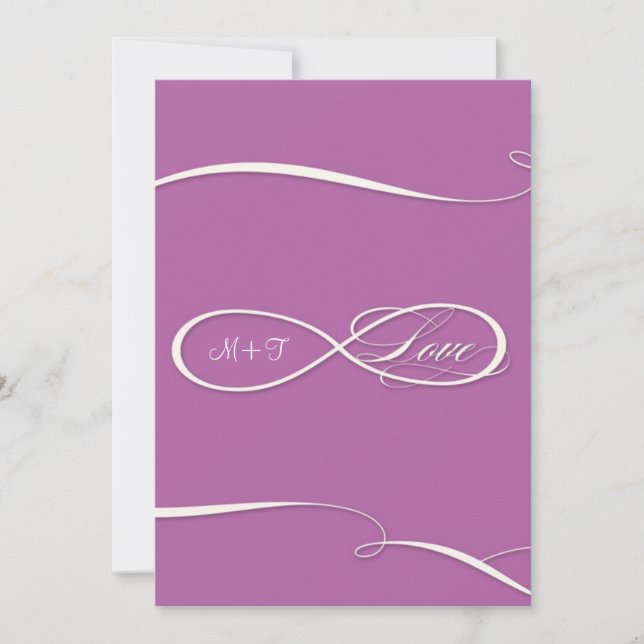 Infinity Symbol Sign Infinite Love Wedding Set Invitation (Front)