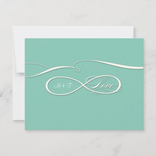 Infinity Symbol Sign Infinite Love Wedding Set RSVP Card (Front)