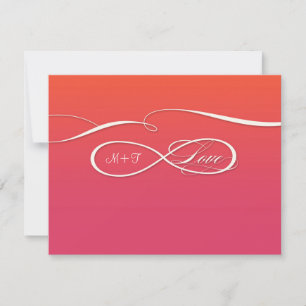Infinity Symbol Sign Infinite Love Wedding Set RSVP Card