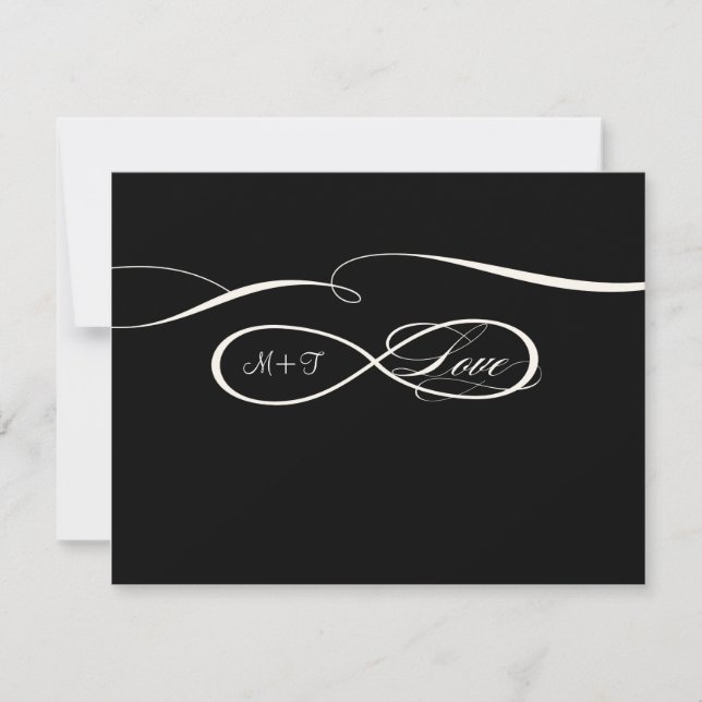 Infinity Symbol Sign Infinite Love Weddings RSVP Card (Front)