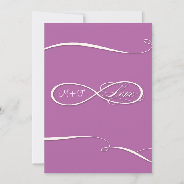 Infinity Symbol Sign Infinite Love Weddings Scroll Invitation (Front)