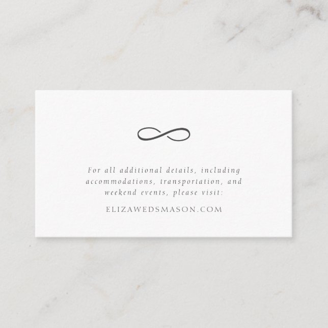 Infinity Symbol Small Website Enclosure Card (Front)
