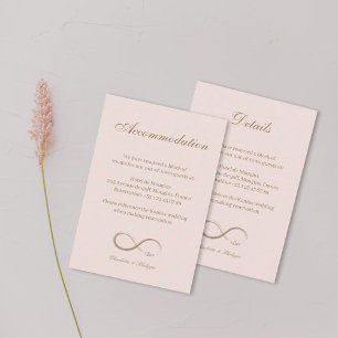 Infinity symbol wedding hotel info enclosure card