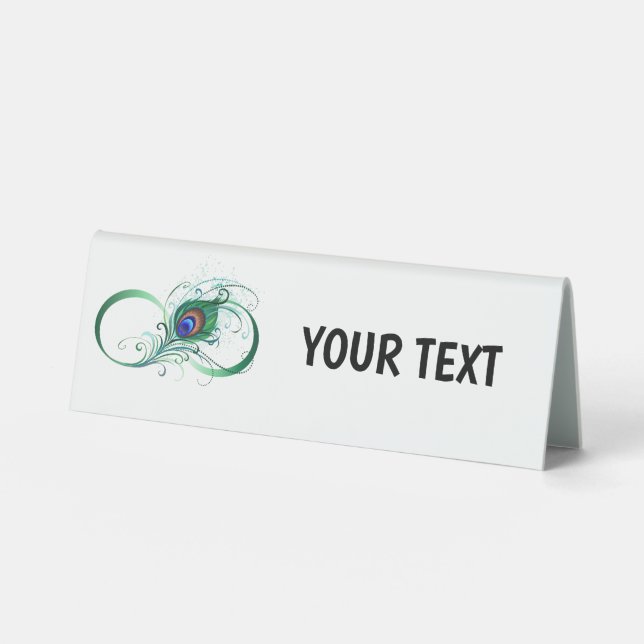 Infinity Symbol with Peacock Feather (Front)