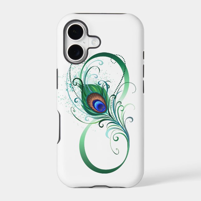 Infinity Symbol with Peacock Feather (Back)