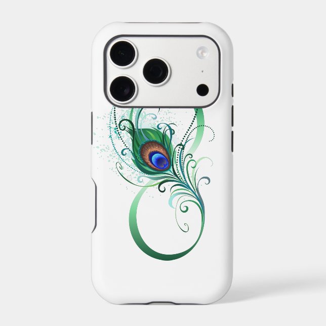 Infinity Symbol with Peacock Feather (Back)