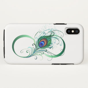 Infinity Symbol with Peacock Feather iPhone X Case