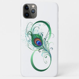 Infinity Symbol with Peacock Feather iPhone 11 Pro Max Case