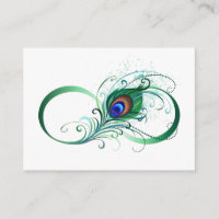 Infinity Symbol with Peacock Feather