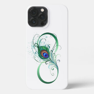 Infinity Symbol with Peacock Feather iPhone 13 Pro Max Case