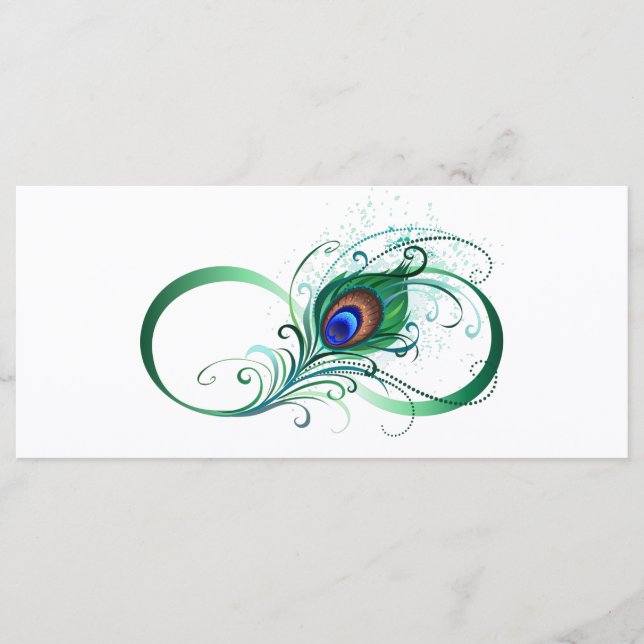 Infinity Symbol with Peacock Feather Menu (Front)