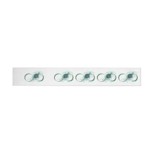 Infinity Symbol with Peacock Feather Wraparound Address Label