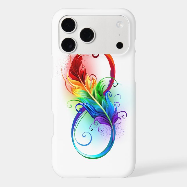 Infinity Symbol with Rainbow Feather (Back)