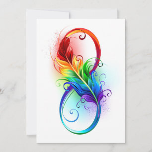Infinity Symbol with Rainbow Feather Announcement