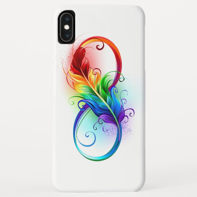 Infinity Symbol with Rainbow Feather Case-Mate iPhone Case (Back)