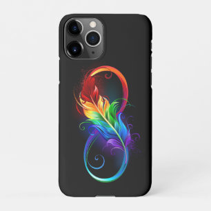 Infinity Symbol with Rainbow Feather iPhone 11Pro Case