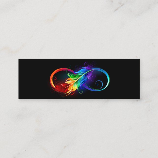 Infinity Symbol with Rainbow Feather Loyalty Card (Front)