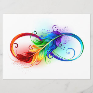Infinity Symbol with Rainbow Feather Menu