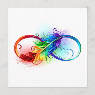 Infinity Symbol with Rainbow Feather Menu