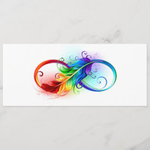 Infinity Symbol with Rainbow Feather Menu