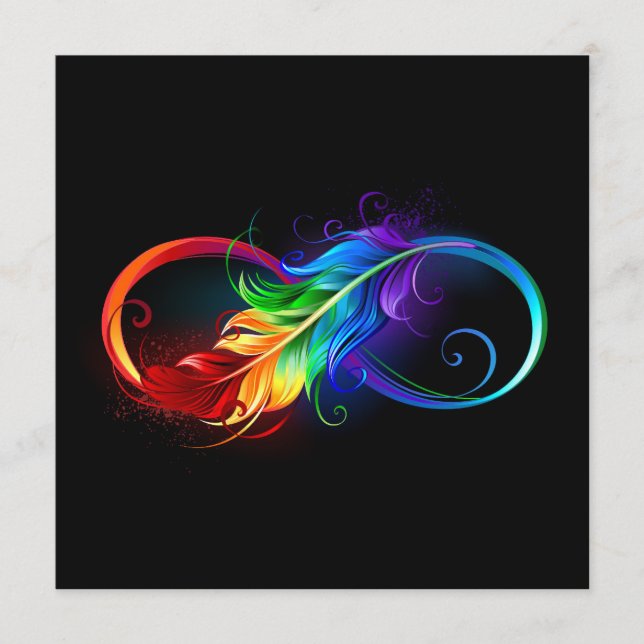 Infinity Symbol with Rainbow Feather Program (Front)