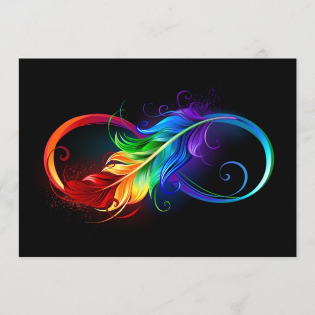 Infinity Symbol with Rainbow Feather Program (Front)