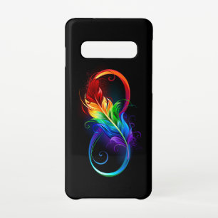 Infinity Symbol with Rainbow Feather Samsung Galaxy Case
