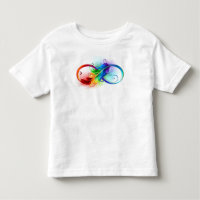 Infinity Symbol with Rainbow Feather