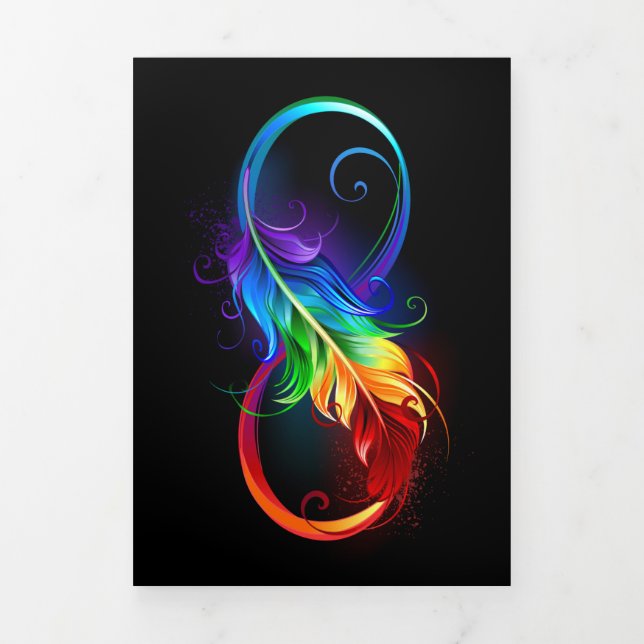 Infinity Symbol with Rainbow Feather Tri-Fold Programme (Cover)