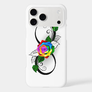 Infinity Symbol with Rainbow Rose