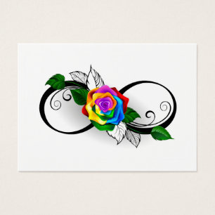 Infinity Symbol with Rainbow Rose