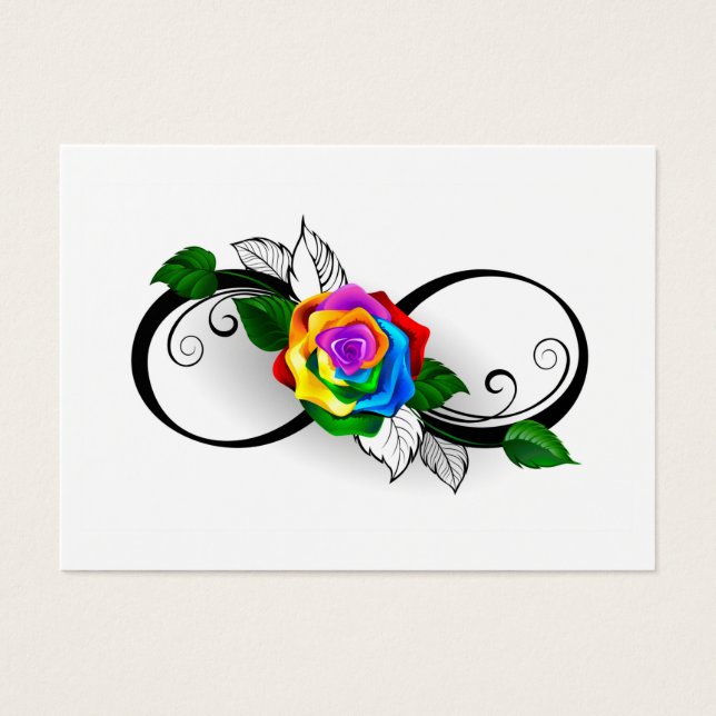 Infinity Symbol with Rainbow Rose (Front)