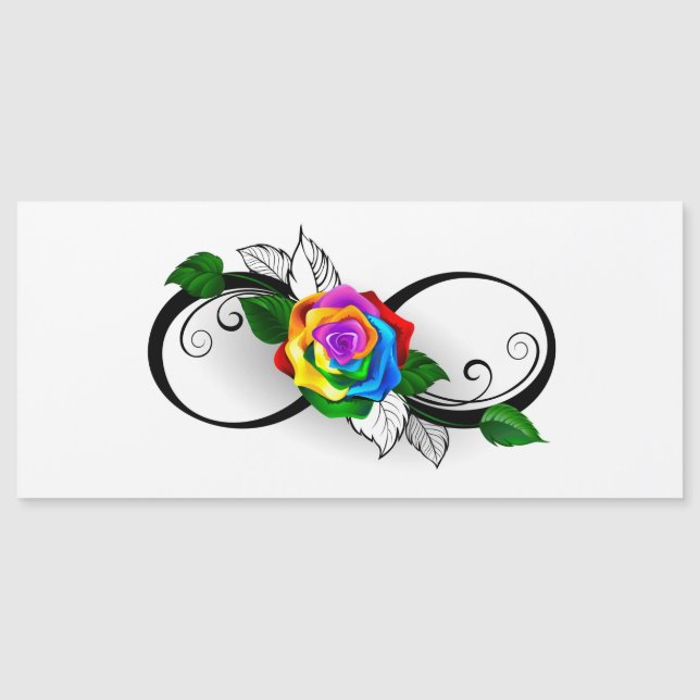 Infinity Symbol with Rainbow Rose (Front)