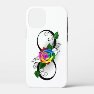 Infinity Symbol with Rainbow Rose iPhone 12 Mini Case