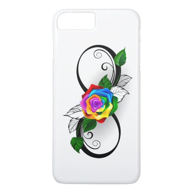 Infinity Symbol with Rainbow Rose Case-Mate iPhone Case (Back)