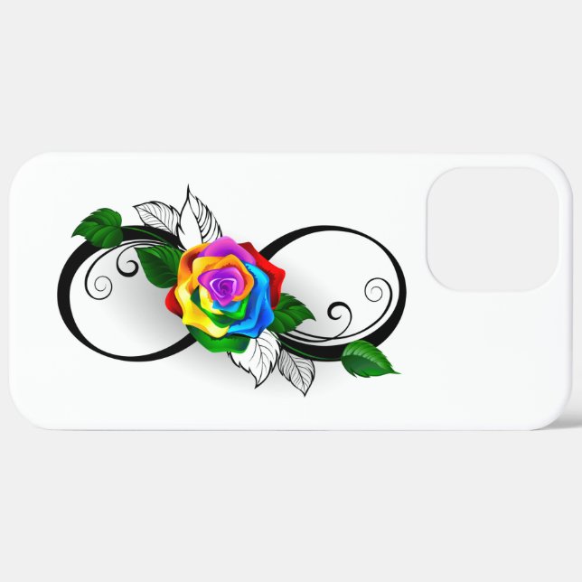 Infinity Symbol with Rainbow Rose Case-Mate iPhone Case (Back (Horizontal))