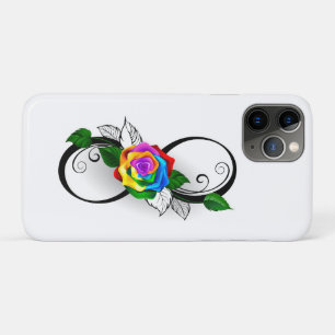 Infinity Symbol with Rainbow Rose iPhone 11 Pro Case