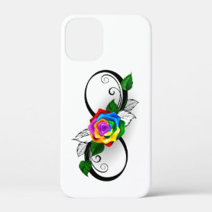 Infinity Symbol with Rainbow Rose iPhone 12 Mini Case