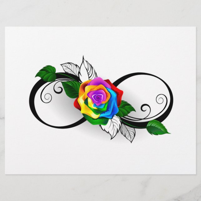 Infinity Symbol with Rainbow Rose Flyer (Front)