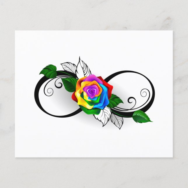 Infinity Symbol with Rainbow Rose Flyer (Front)
