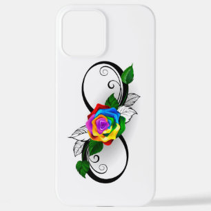 Infinity Symbol with Rainbow Rose iPhone 12 Pro Max Case