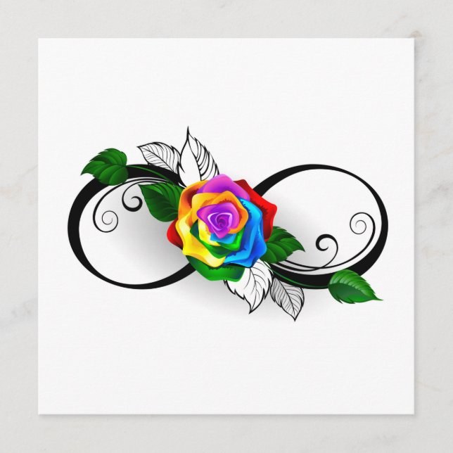 Infinity Symbol with Rainbow Rose Menu (Front)