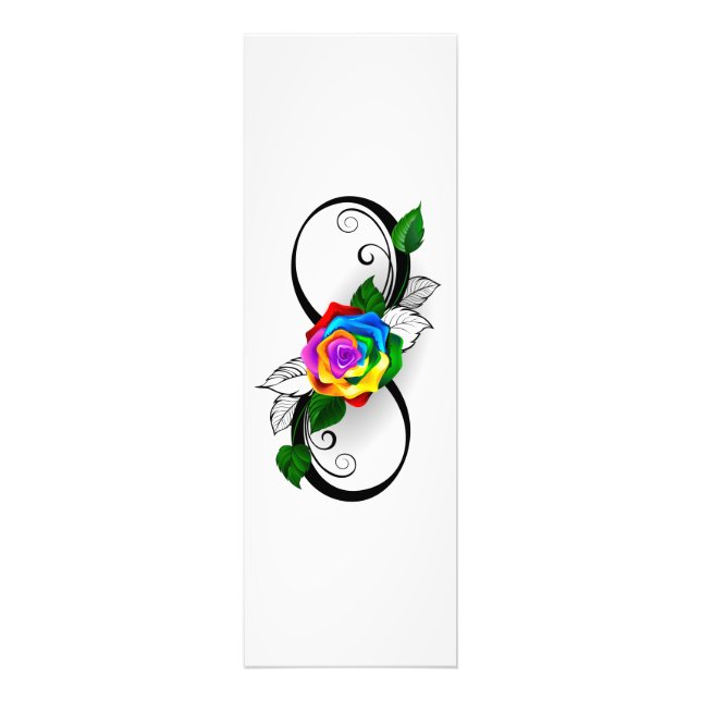 Infinity Symbol with Rainbow Rose Photo Print (Front)