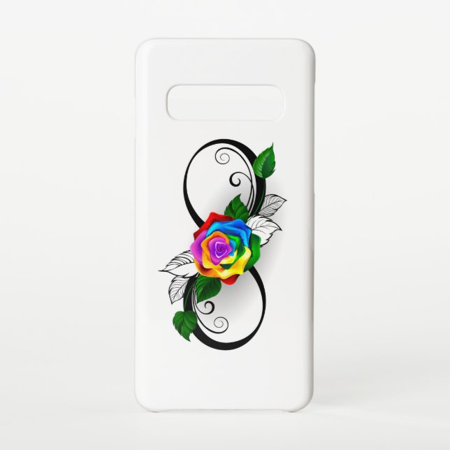 Infinity Symbol with Rainbow Rose Samsung Galaxy Case (Back)
